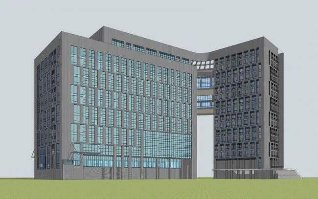 Sketchup办公模型|高层办公楼，现代风格