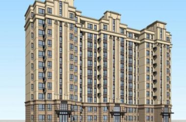 Sketchup住宅模型|高层住宅，居住建筑，新古典风格-BIM建筑网