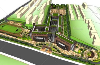 Sketchup学校模型|多层小学学校，校园教育建筑，古典风格-BIM建筑网