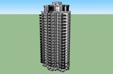 Sketchup住宅模型|高层住宅，古典风格，居住建筑-BIM建筑网