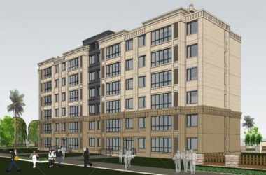 Sketchup住宅模型|多层住宅，古典风格，欧式风格，居住建筑-BIM建筑网