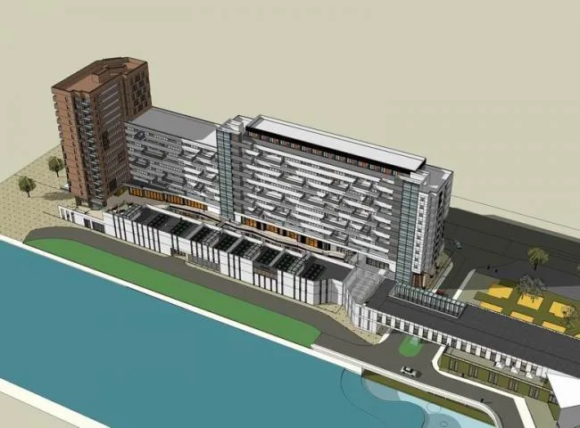 Sketchup住宅模型|多高层公寓宿舍楼，现代风格