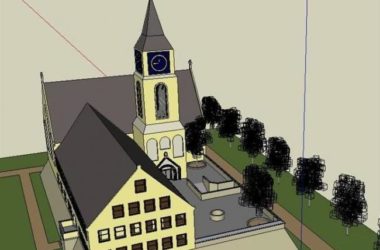 Sketchup学校模型|多层学校幼儿园，教育，欧式风格，古典风格-BIM建筑网