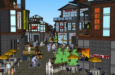 Sketchup商业模型|多层商业街，中式风格-BIM建筑网