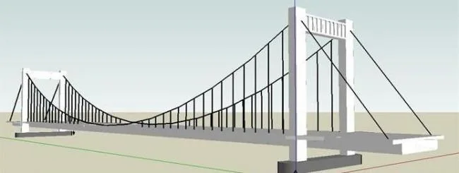 Sketchup车站路桥|现代风格，车行桥梁