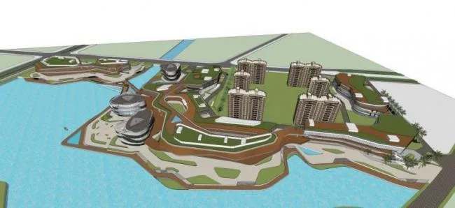Sketchup综合体模型|万科多层高层混合商业综合体，苏南万科第五园商业，现代风格