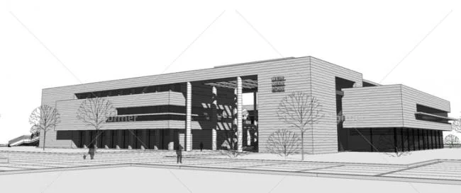 Sketchup文化模型|多层博物馆展览馆，文化建筑，现代风格