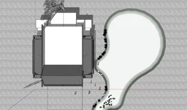 Sketchup文化模型|多层活动中心，文化建筑，现代风格