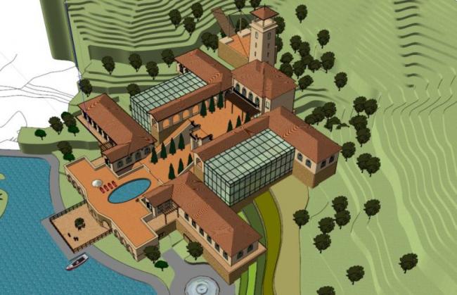 Sketchup酒店模型|多层酒店旅馆，西班牙风格，古典风格