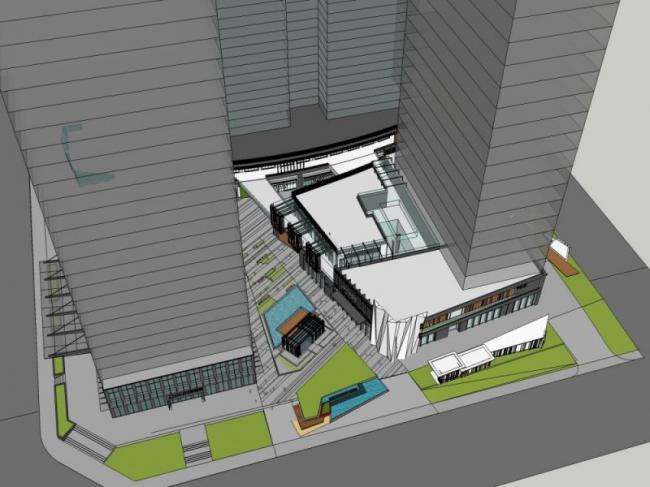 Sketchup综合体模型|高层商业综合体，现代风格