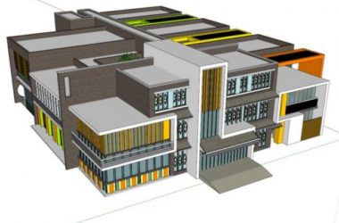 Sketchup学校模型|多层幼儿园学校，校园教育建筑，现代风格-BIM建筑网