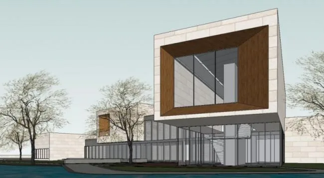 Sketchup文化模型|多层美术馆，文化建筑，现代风格