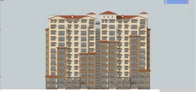 Sketchup住宅模型|高层住宅，西班牙风格，古典风格