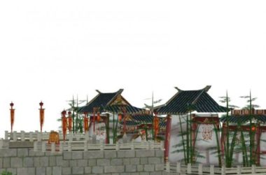 Sketchup古建筑模型|多层寺庙古庙，古建筑，中式风格-BIM建筑网