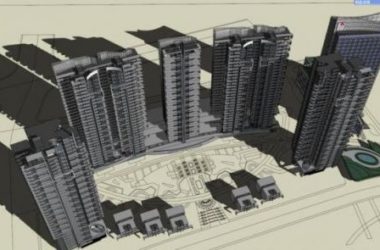 Sketchup住宅模型|高层住宅，现代风格-BIM建筑网