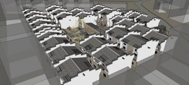 Sketchup住宅模型|多层住宅，东方新古典，现代中式风格