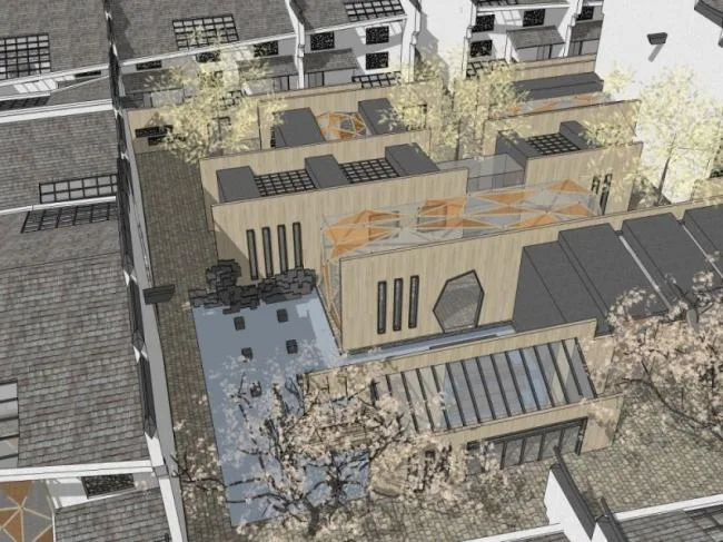 Sketchup住宅模型|多层住宅，东方新古典，现代中式风格