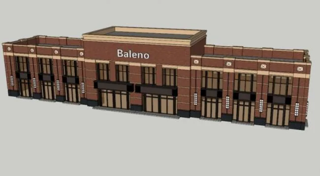Sketchup商业模型|低层商业建筑，现代风格