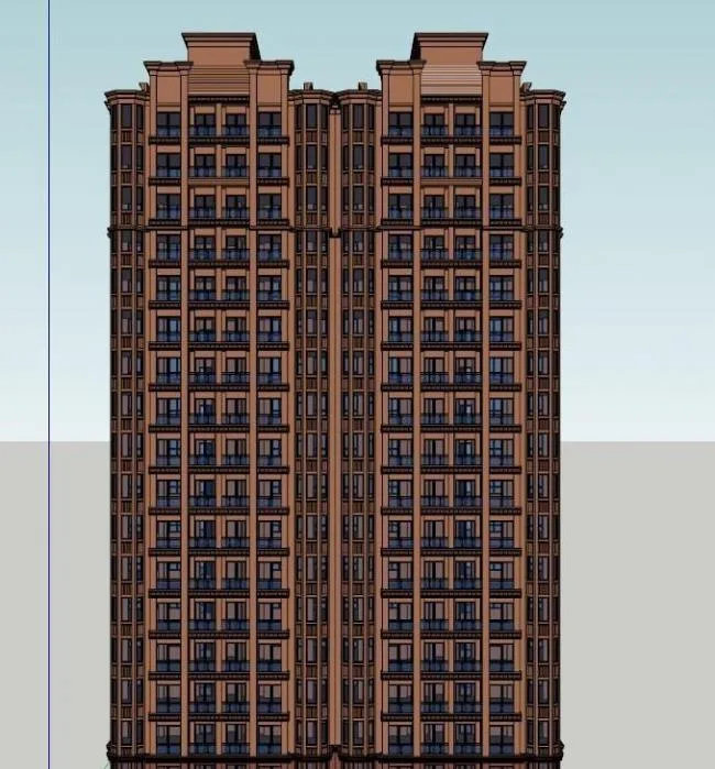 Sketchup住宅模型|高层住宅，居住建筑，古典风格
