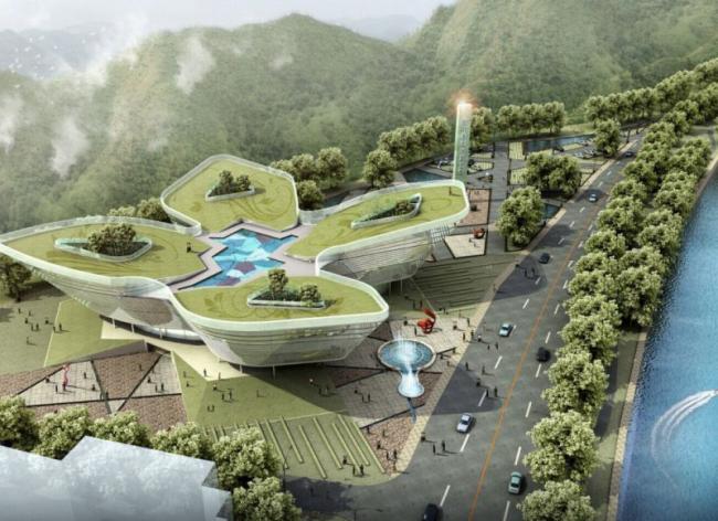 Sketchup文化模型|多层展览馆，文化建筑，现代风格