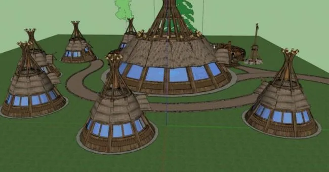 Sketchup文化模型|多层博物馆，文化建筑，古典风格