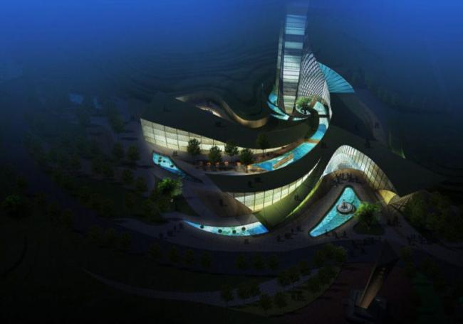 Sketchup文化模型|多层展览馆，文化建筑，现代风格