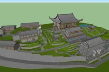 Sketchup古建筑模型|多层寺庙，古庙古寺，古建筑，中式风格-BIM建筑网