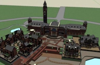 Sketchup学校模型|多层小学学校，校园教育建筑，英式风格，古典风格-BIM建筑网