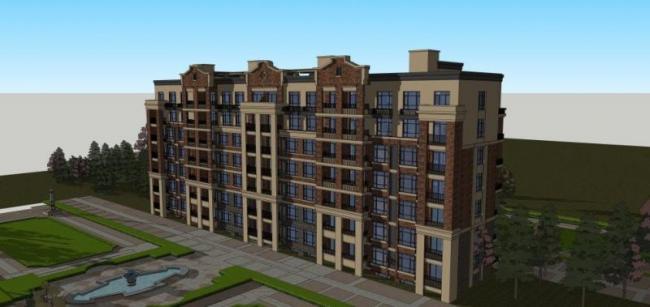 Sketchup住宅模型|多层住宅，古典风格