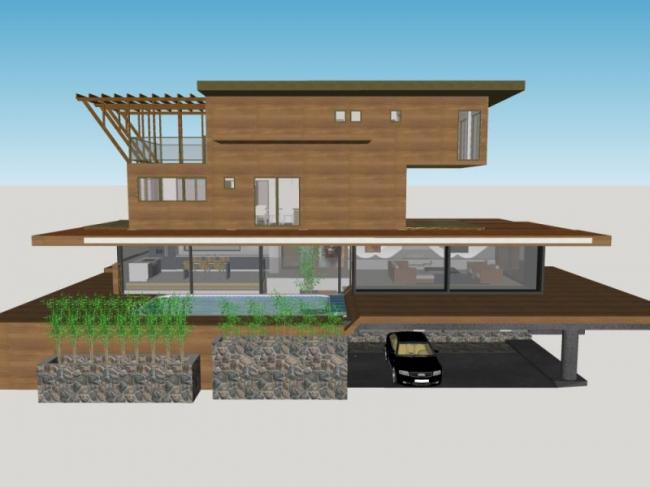 Sketchup别墅模型|独栋别墅，现代风格