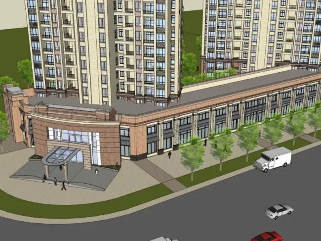Sketchup住宅模型|超高层住宅，底层商业，居住建筑，古典风格