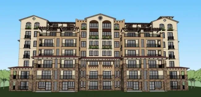 Sketchup住宅模型|多层住宅，古典风格，托斯卡纳