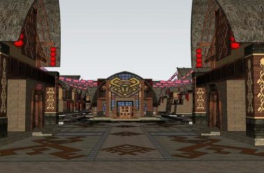 Sketchup商业模型|低层商业街，东方新古典风格-BIM建筑网