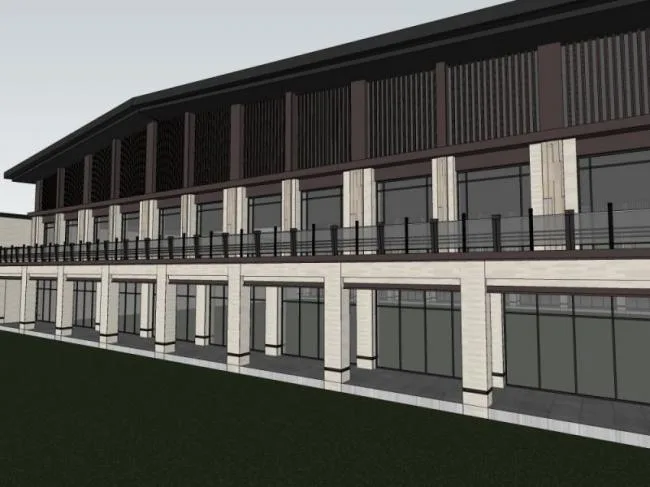 Sketchup文化模型|多层文化馆，文化建筑，中式风格