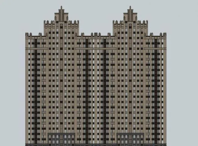 Sketchup住宅模型|高层住宅，古典风格