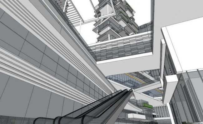 Sketchup办公模型|高层办公，现代风格