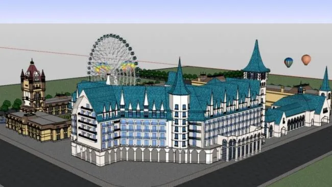 Sketchup文化模型|多层游乐场，文化建筑，古典风格