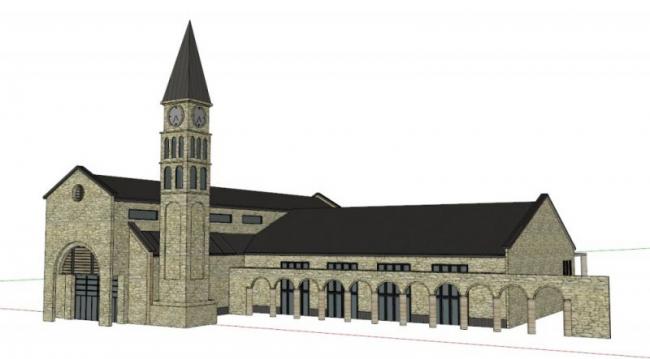 Sketchup文化模型|多层教堂，乡村俱乐部，文化建筑，古典风格