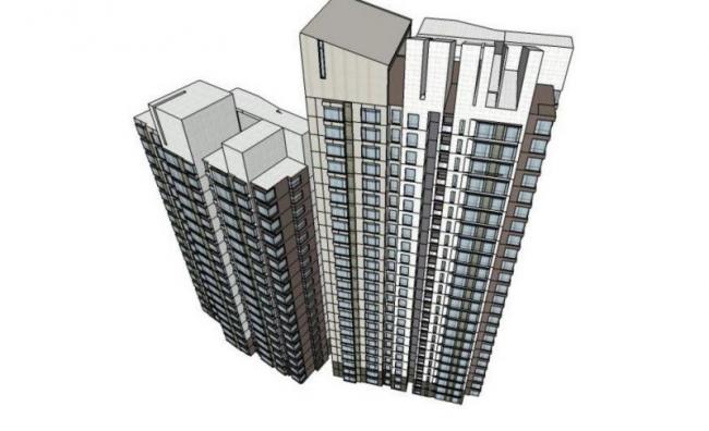 Sketchup住宅模型|高层住宅，现代风格