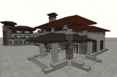 Sketchup商业模型|多层会所，古典风格-BIM建筑网