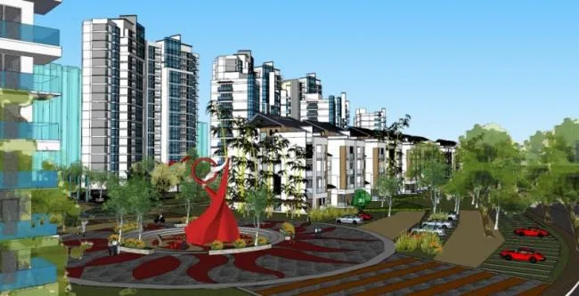 Sketchup住宅模型|高层住宅小区，花园洋房，现代风格