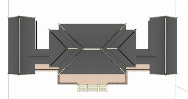 Sketchup文化模型|多层博物馆，文化建筑，中式风格