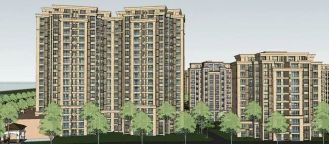 Sketchup住宅模型|高层住宅小区，居住建筑，古典风格