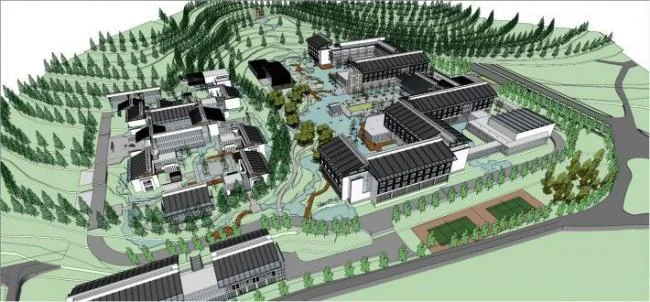 Sketchup住宅模型|住宅区，中式风格