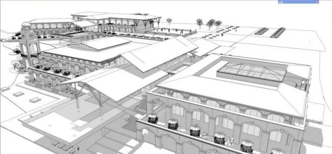 Sketchup文化模型|多层展示中心，文化建筑，现代风格