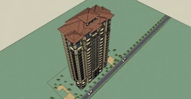 Sketchup住宅模型|高层住宅，古典风格