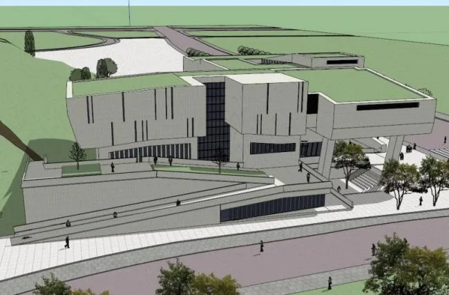 Sketchup文化模型|多层档案馆，文化建筑，现代风格