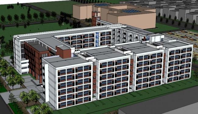 Sketchup学校模型|多层学校，校园教育建筑，现代风格