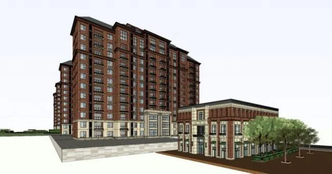 Sketchup住宅模型|高层住宅，沿街商业，古典风格