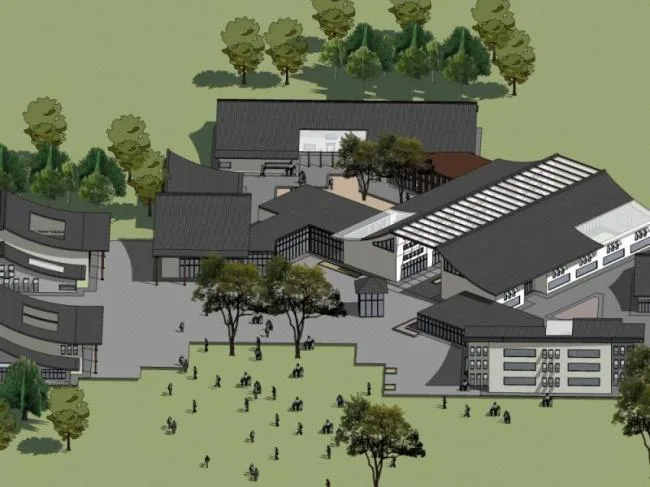 Sketchup住宅模型|多层住宅，现代中式风格